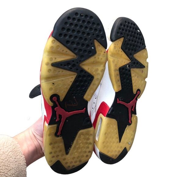 VINTAGE 2010 Air Jordan 6 Retro White Varsity Red Size 6.5 - Picture 7 of 16